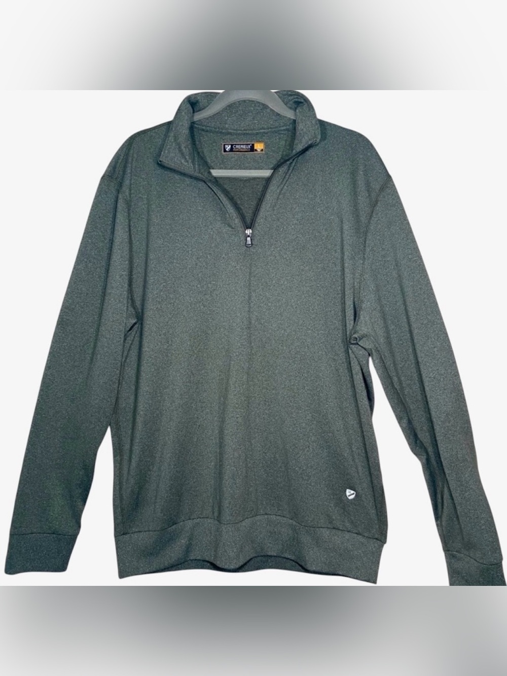 Cremieux Performance Pull Over Sage Green Zip-Up Sweater